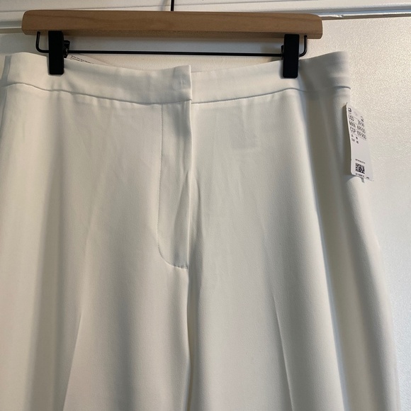H&M White High Waist Pants Size 10 NWT - Picture 2 of 4